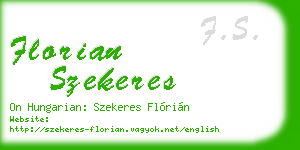 florian szekeres business card