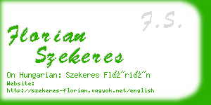 florian szekeres business card